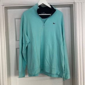 Vineyard Vines | Aqua Quarter Zip Pull Over Long Sleeve
